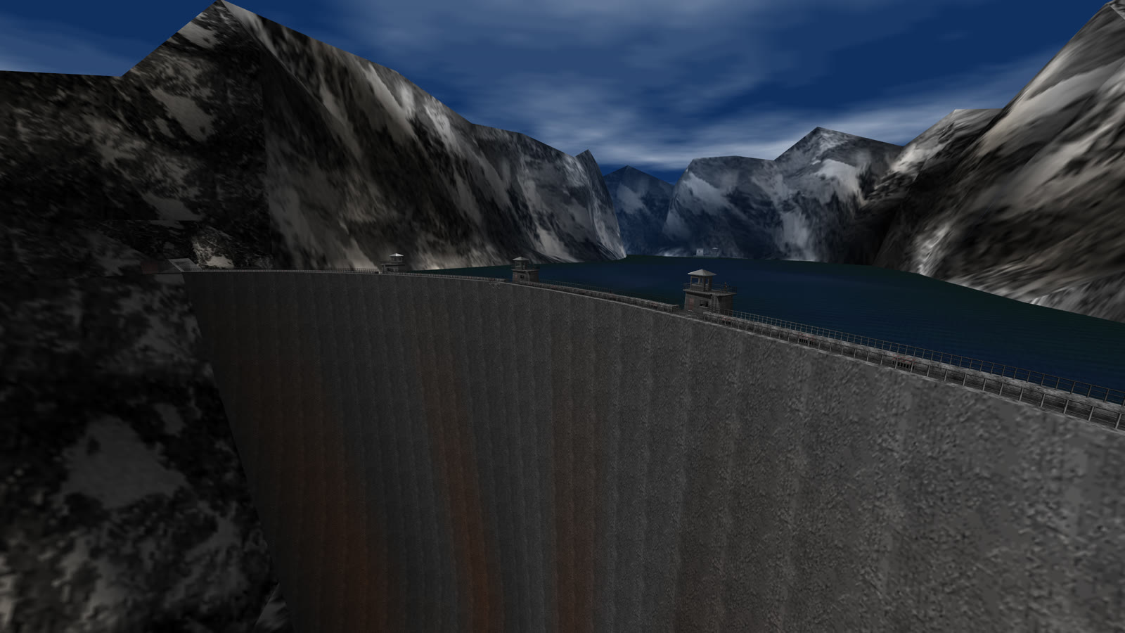 Dam, rendered by the port